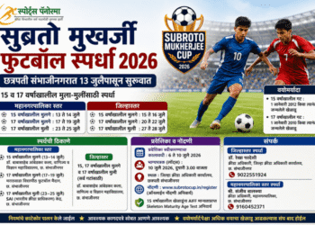 सुब्रतो मुखर्जी फुटबॉल स्पर्धा 2026 : छत्रपती संभाजीनगरात 13 जुलैपासून जिल्हा व महापालिका स्तरावरील सामने