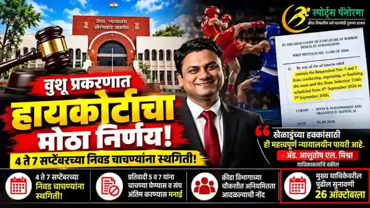 वुशू संघटनेला हायकोर्टाचा मोठा धक्का! सप्टेंबरमधील स्पर्धेचा निकाल जाहीर करण्यास नकार; आता क्रीडा विभागाच्या नियंत्रणाखाली नव्याने निवड चाचण्या