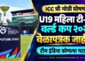 क्रिकेट चाहत्यांसाठी मोठी बातमी! ICC कडून U19 महिला टी-२० वर्ल्ड कप २०२७ चे वेळापत्रक जाहीर; जाणून घ्या टीम इंडिया कोणत्या गटात